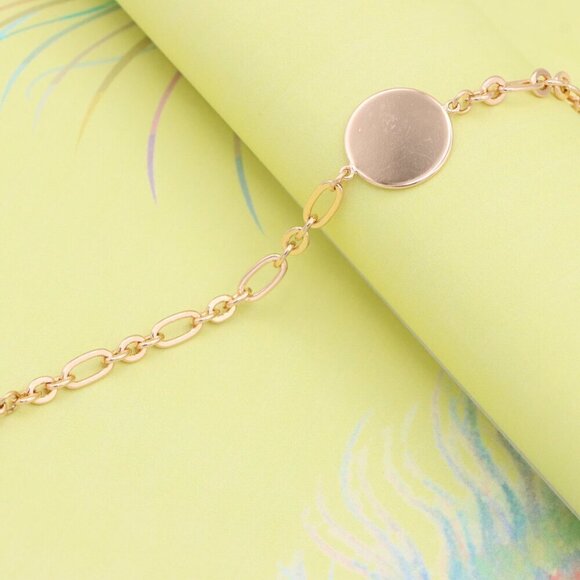 "Elegant Rose Gold Chain Bracelet with Round Charm – Adjustable Fit, XPBL0879 - Picture 2 of 12